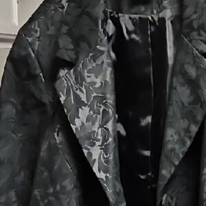 George Black Floral Trench Coat